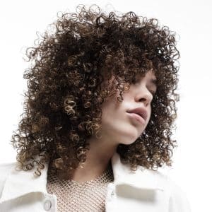 Woman looking to the side