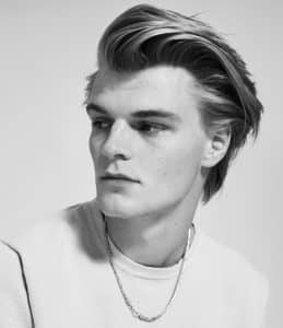 Model looking to the side