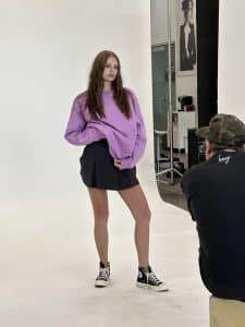 Woman doing a photoshoot