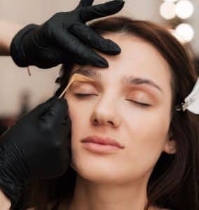 Eyebrow waxing